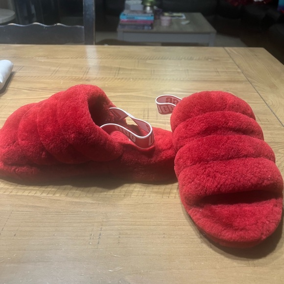 Fuzzy Ugg Slippers size 11 - Picture 2 of 7